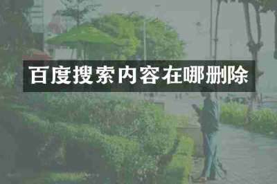百度搜索内容在哪删除