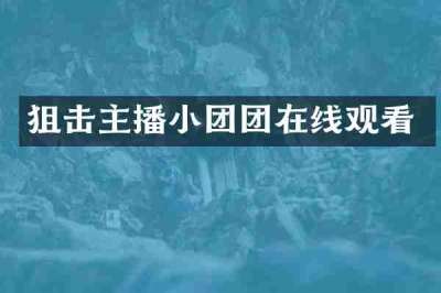 狙击主播小团团在线观看