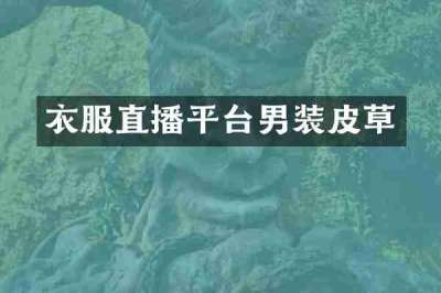 衣服直播平台男装皮草