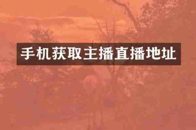 手机获取主播直播地址
