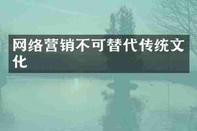 网络营销不可替代传统文化