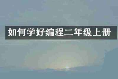 如何学好编程二年级上册