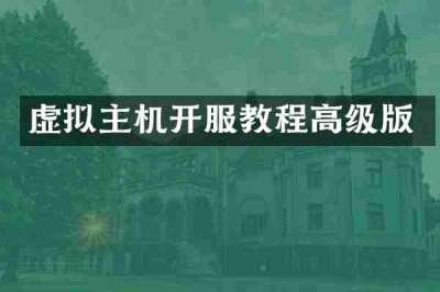 虚拟主机开服教程高级版