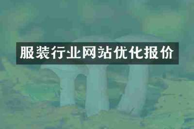 服装行业网站优化报价