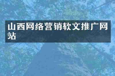 山西网络营销软文推广网站
