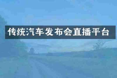 传统汽车发布会直播平台