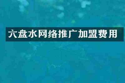 六盘水网络推广加盟费用