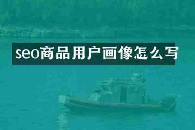 seo商品用户画像怎么写