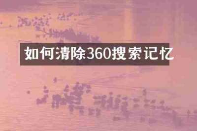 如何清除360搜索记忆