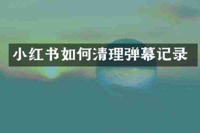 小红书如何清理弹幕记录