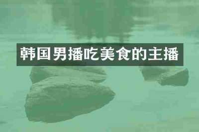 韩国男播吃美食的主播