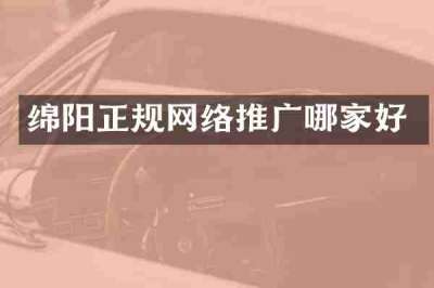绵阳正规网络推广哪家好