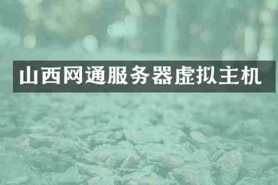 山西网通服务器虚拟主机