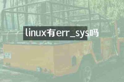 linux有err_sys吗
