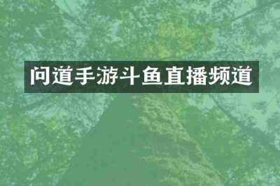 问道手游斗鱼直播频道