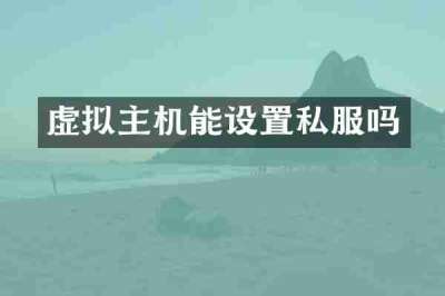 虚拟主机能设置私服吗