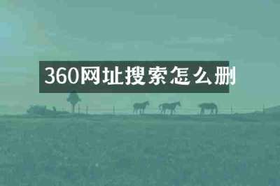 360网址搜索怎么删