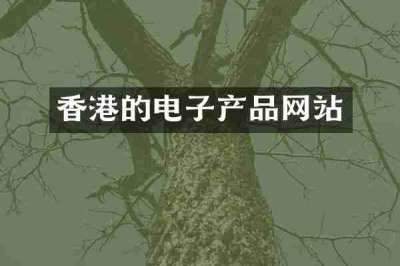 香港的电子产品网站