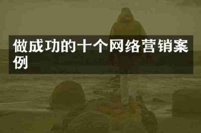 做成功的十个网络营销案例