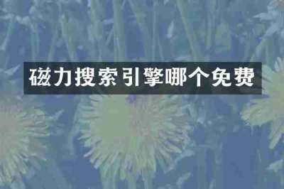 磁力搜索引擎哪个免费