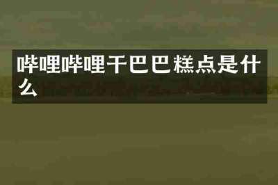 哔哩哔哩干巴巴糕点是什么