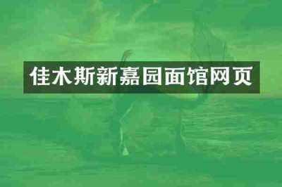 佳木斯新嘉园面馆网页