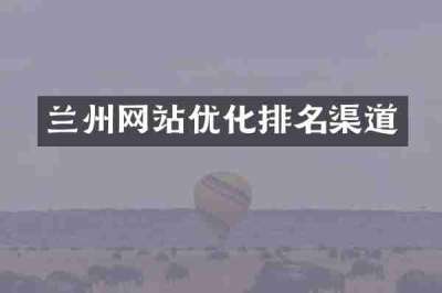 兰州网站优化排名渠道