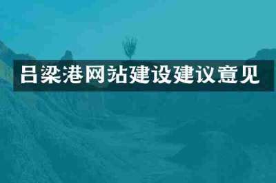 吕梁港网站建设建议意见