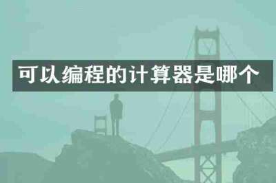 可以编程的计算器是哪个