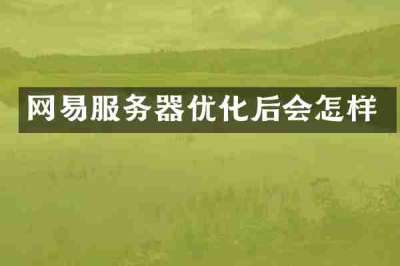 网易服务器优化后会怎样