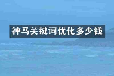 神马关键词优化多少钱