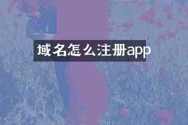 域名怎么注册app