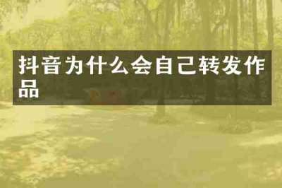 抖音为什么会自己转发作品