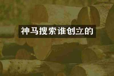 神马搜索谁创立的