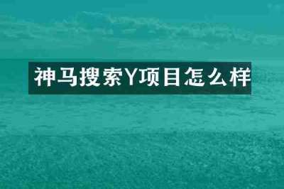 神马搜索Y项目怎么样