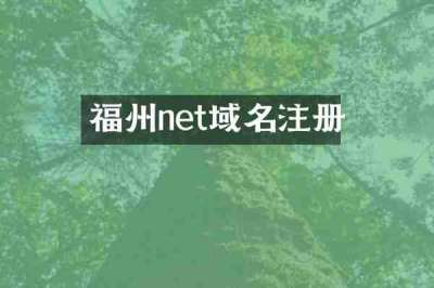 福州net域名注册