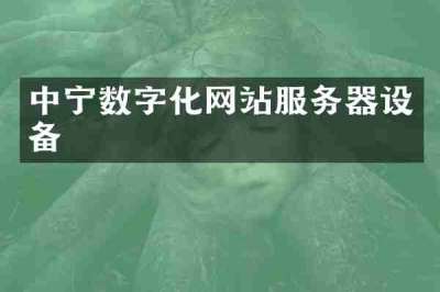 中宁数字化网站服务器设备