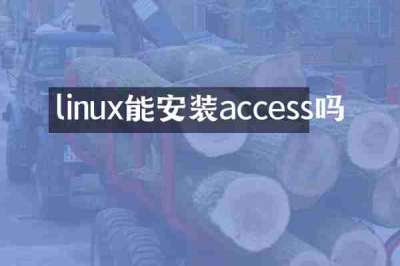 linux能安装access吗