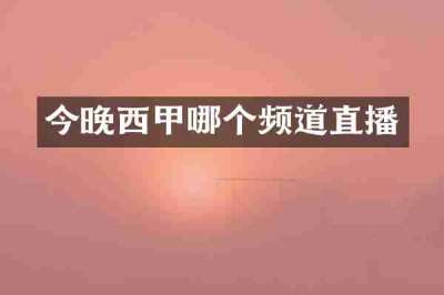 今晚西甲哪个频道直播