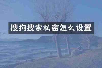 搜狗搜索私密怎么设置