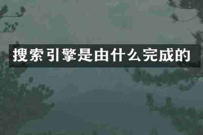 搜索引擎是由什么完成的