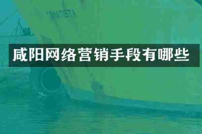 咸阳网络营销手段有哪些
