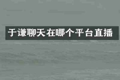 于谦聊天在哪个平台直播