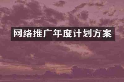 网络推广年度计划方案