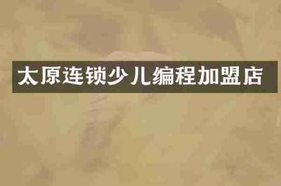 太原连锁少儿编程加盟店