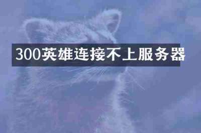 300英雄连接不上服务器