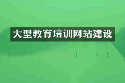 大型教育培训网站建设