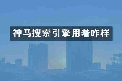 神马搜索引擎用着咋样
