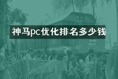 神马pc优化排名多少钱
