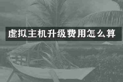 虚拟主机升级费用怎么算